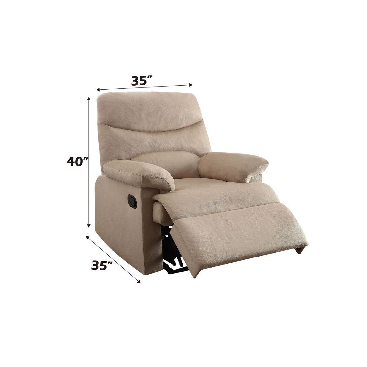 Urban Nest Woven Motion Recliner with Pillow-Top Arms - view 6