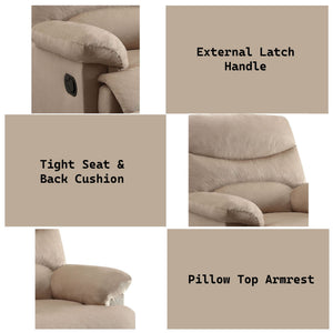 Urban Nest Woven Motion Recliner with Pillow-Top Arms - view 9