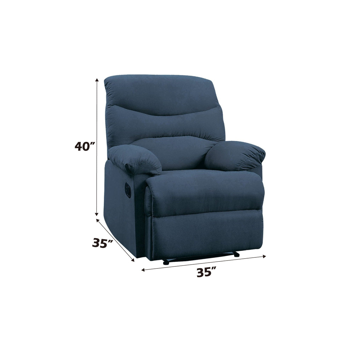 Urban Nest Woven Motion Recliner with Pillow-Top Arms - view 2