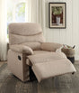 Urban Nest Woven Motion Recliner with Pillow-Top Arms in Beige