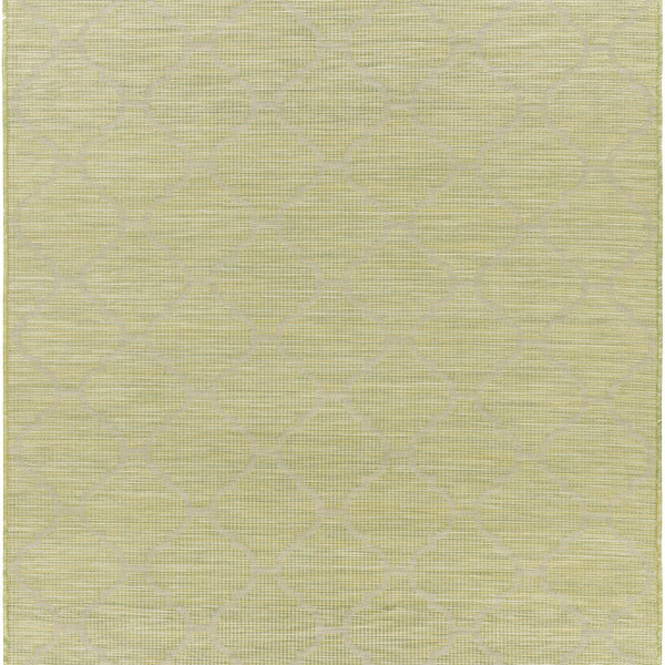 Unique Outdoor Trellis Area Rug, Olive Green - Clearance