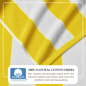 Great Bay Home Cotton Velour Cabana Stripe Beach Towel - view 170