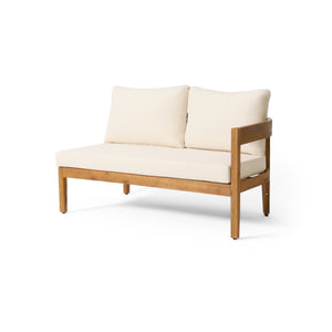 Brooklyn 3-Pieces Patio Conversation Set, Teak+Beige