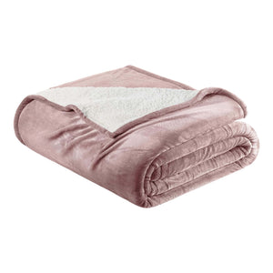 Velvet Plush Sherpa Bed Blanket by Great Bay Home