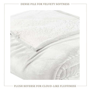 Velvet Plush Sherpa Bed Blanket by Great Bay Home