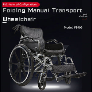 VELUNHOS Heavy-Duty Manual Wheelchair for Adults with Double X Support - view 6