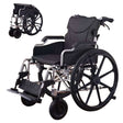 VELUNHOS Lightweight Foldable Transport Wheelchair with Double X Force Support in Pearl Silver