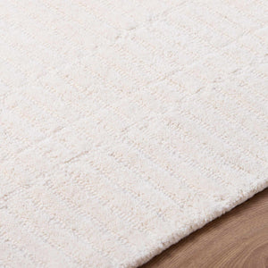 Finial Beige Wool Area Rug