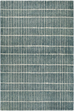Finial Blue Wool Area Rug