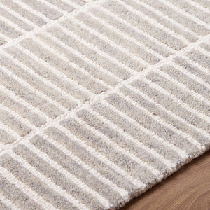 Finial Gray Wool Area Rug