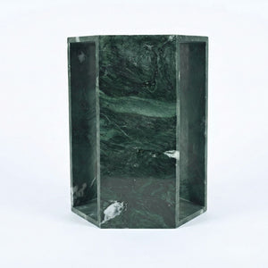 VITRA Modern Minimalist Hexagon Side Table with Honed Marble Finish - view 11