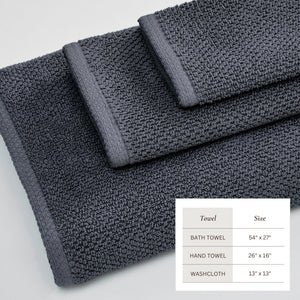 Cotton Textured Bath Towel Set - Acacia Collection