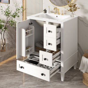 Vstory Bathroom Vanity with Integrated Basin and Soft Close Drawers - view 9