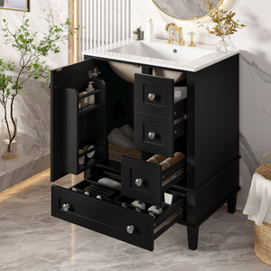 Vstory Bathroom Vanity with Integrated Basin and Soft Close Drawers - view 11