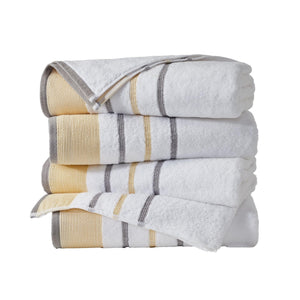 Decorative Cotton Stripe Bath Towel Set - Noelle Collection
