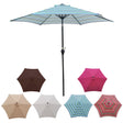 W&S Industry 9FT Outdoor Patio Umbrella with Crank Tilt - view 2