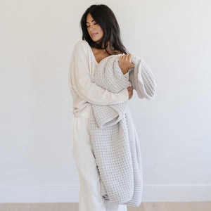 Waffle Knit Throw Blankets