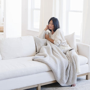 Waffle Knit XL Throw Blankets