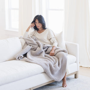 Waffle Knit XL Throw Blankets