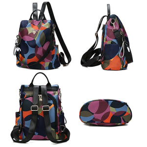 Water Resistant Anti Theft Backpack Oxford Travel Daypack 30cm