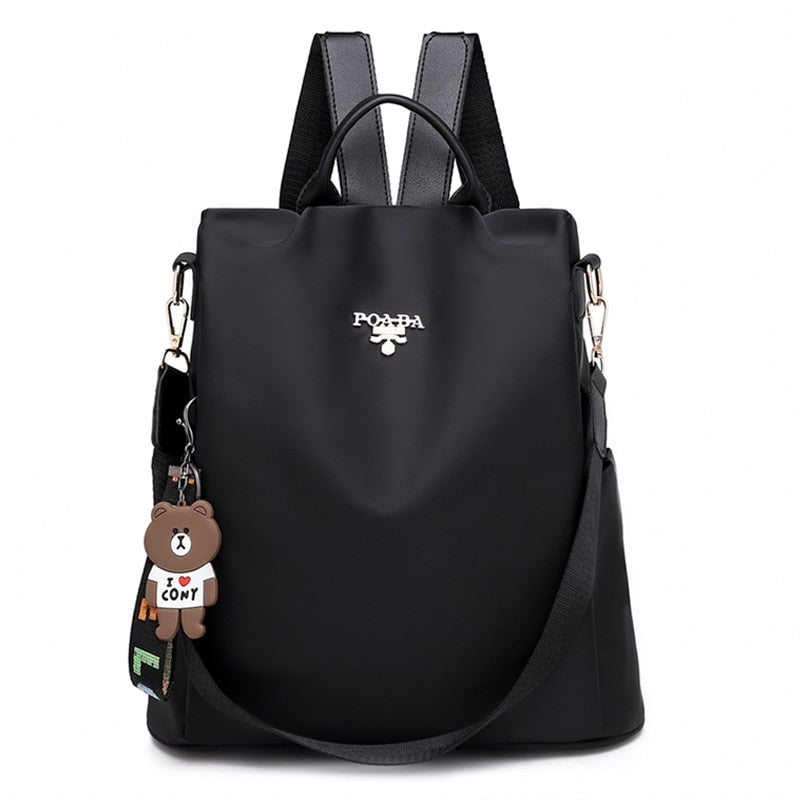 Water Resistant Anti Theft Backpack Oxford Travel Daypack 30cm