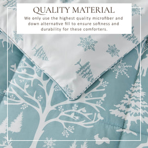 Reversible Christmas Comforter and Sham Set - Holiday Lodge Odette Collection