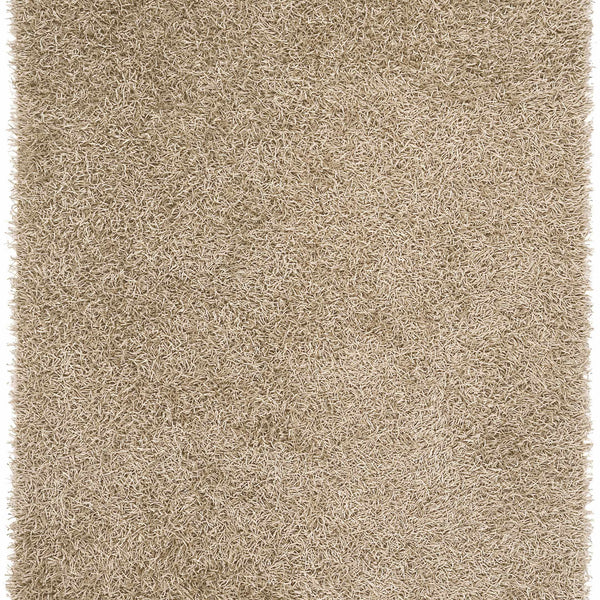 Browder Solid Beige Shag Area Rug - Clearance