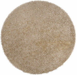 Browder Solid Beige Shag Area Rug - Clearance