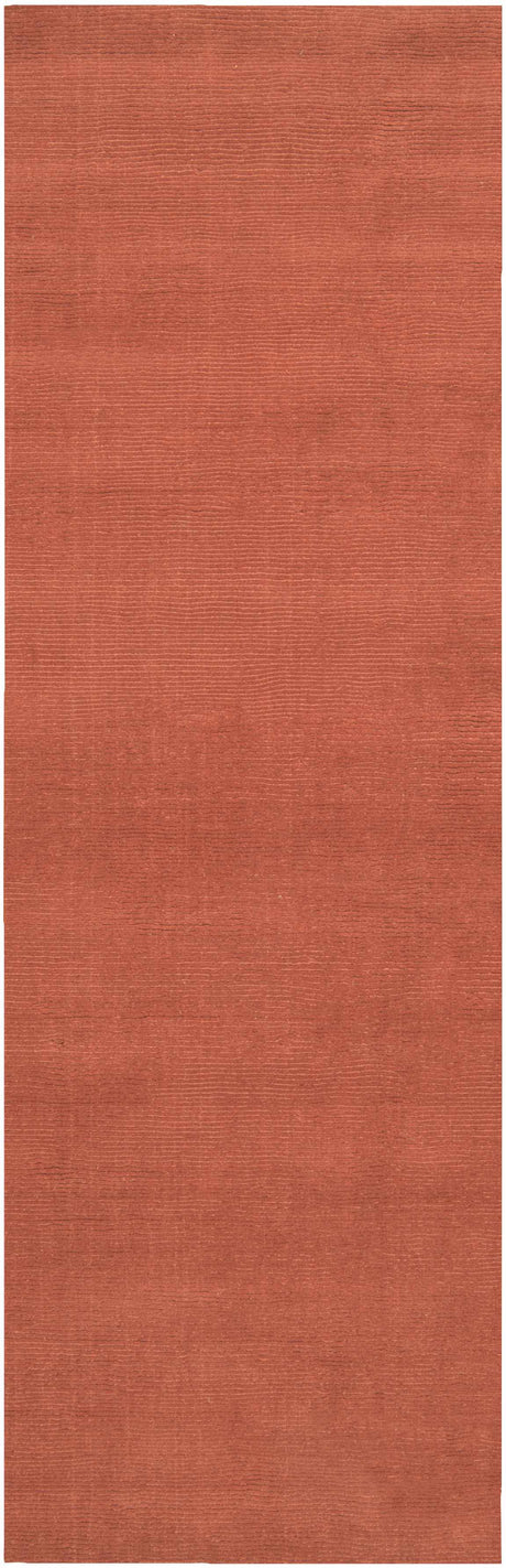 Brockton Solid Orange Wool Rug