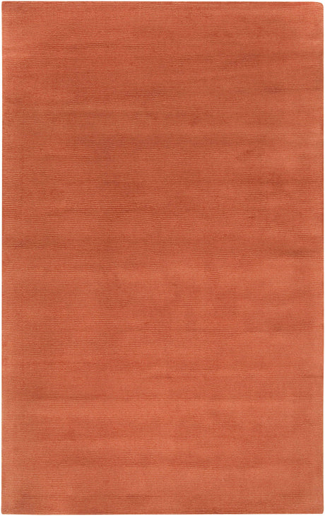 Brockton Solid Orange Wool Rug