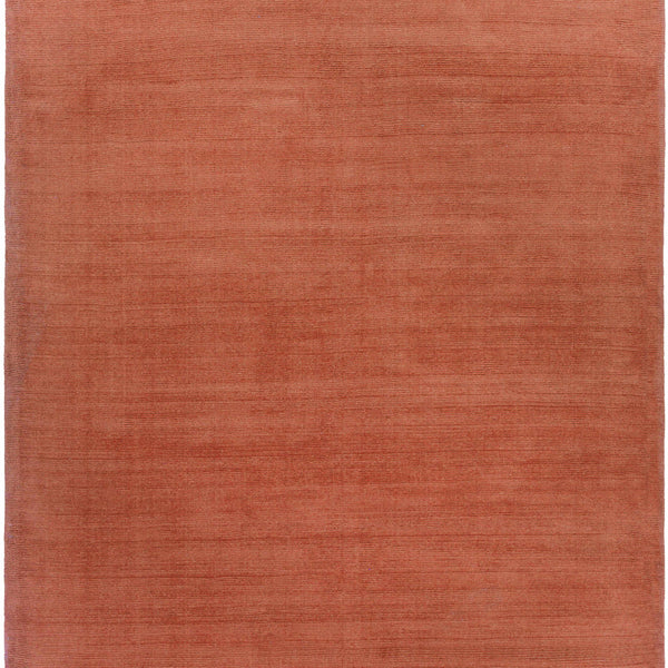 Brockton Solid Orange Wool Rug