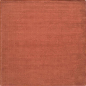 Brockton Solid Orange Wool Rug