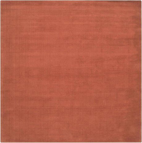 Brockton Solid Orange Wool Rug