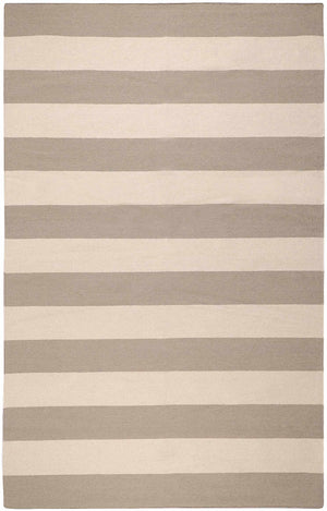 Ingersoll Beige&Gray Striped Wool Area Rug - Clearance