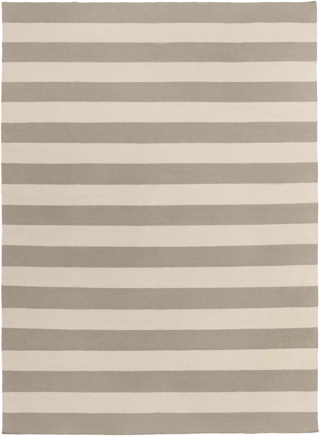 Ingersoll Beige&Gray Striped Wool Area Rug - Clearance