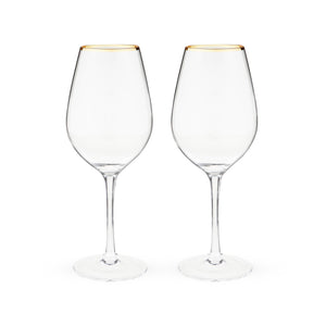 Gilded Stemmed Wine Glasses