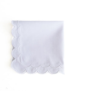 Lily White Round Fabric Placemat & Napkin Set