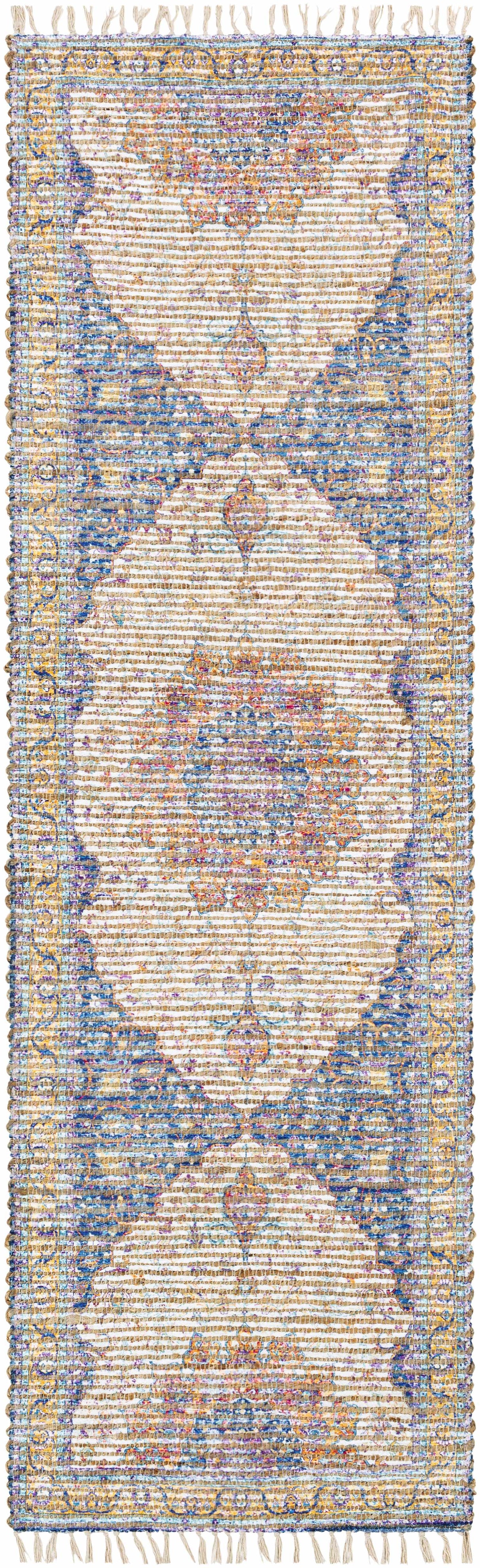 Wallburg Hand Woven Colorful Tassel Rug - Clearance