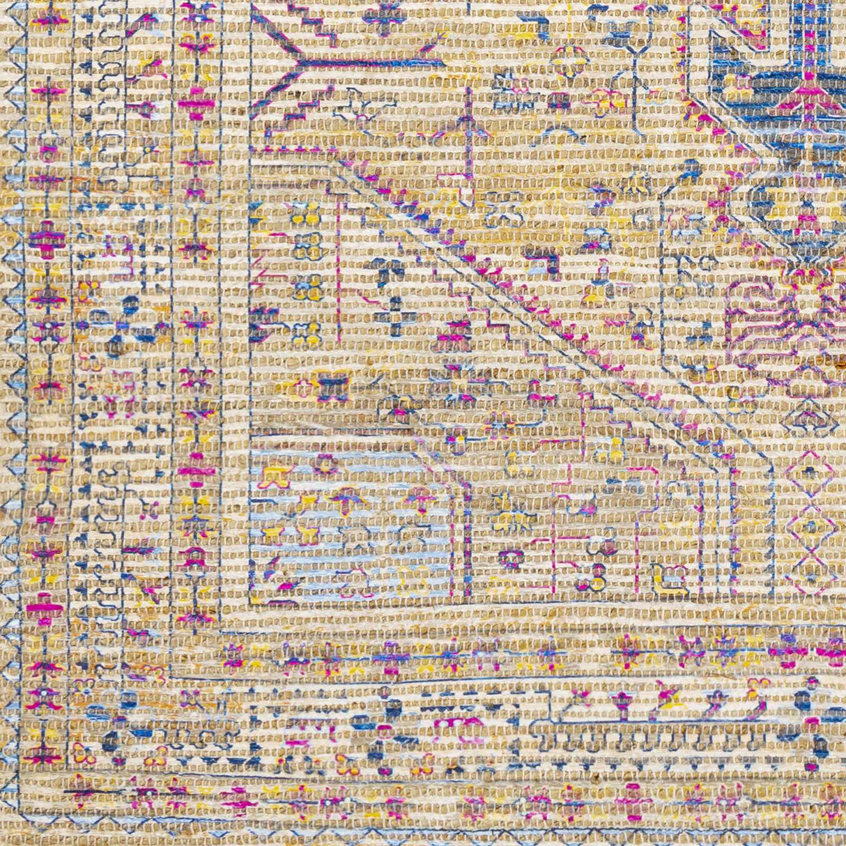 Wallburg Hand Woven Colorful Tassel Rug - Clearance