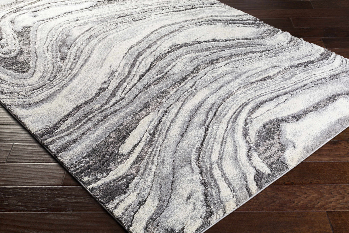 Walloon Gray Marble Thick Rug - Clearance