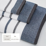 Decorative Cotton Stripe Bath Towel Set - Noelle Collection
