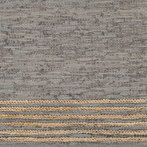 Wollert Gray Leather&Jute Rug - Clearance