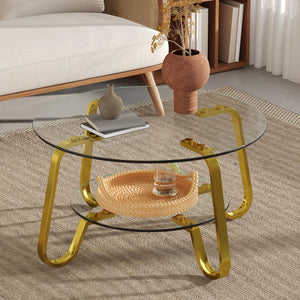 Wonder Haus Double Layer Coffee Table with Double-Layer Glass - view 6