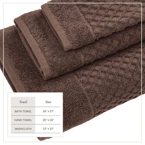 Cotton Diamond Waffle Weave Bath Towel Set - Grayson Collection