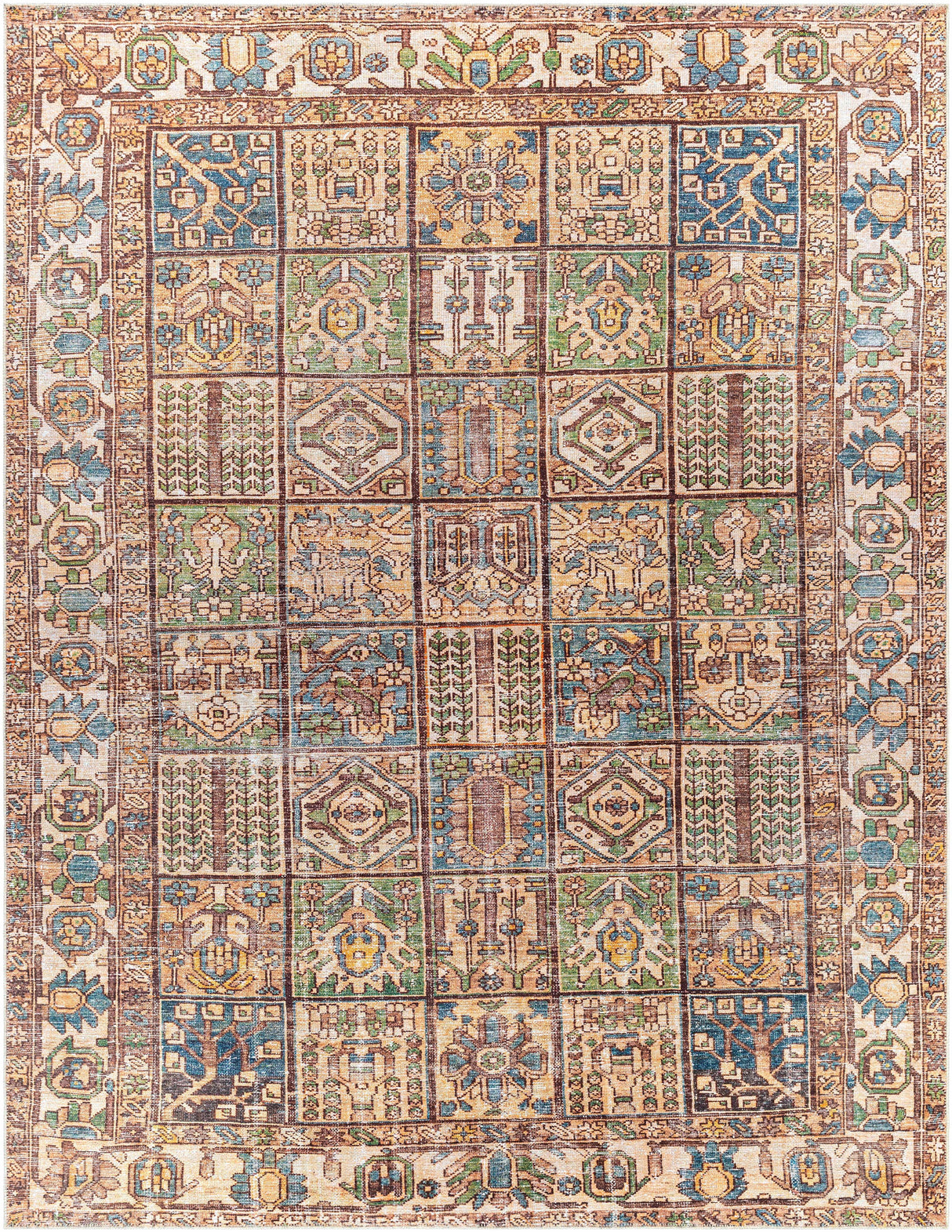 Watermount Washable Aztec Style Area Rug - Clearance