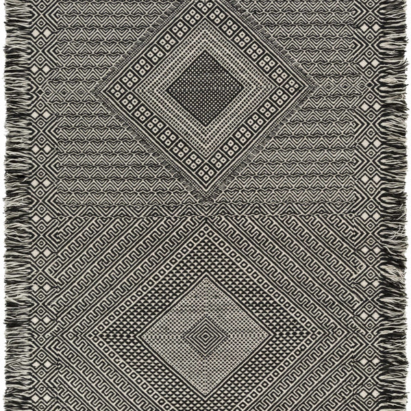 Wundowie Black&Ivory Diamond Wool Rug - Clearance