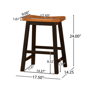 Wood 24" Saddle Stool