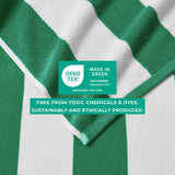 Cotton Velour Cabana Stripe Beach Towel - Novia Collection
