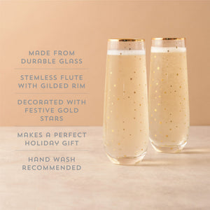 Starlight Stemless Champagne Flutes
