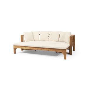 Outdoor Extendable Acacia Wood 3 Seater Sofa